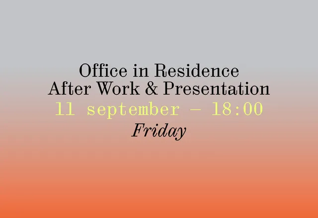 Office in Residence After Work & Presentation