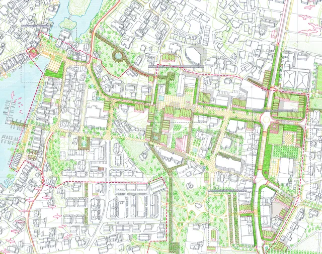 Stitching together - Urban restructuring of Akrehamn’s central area