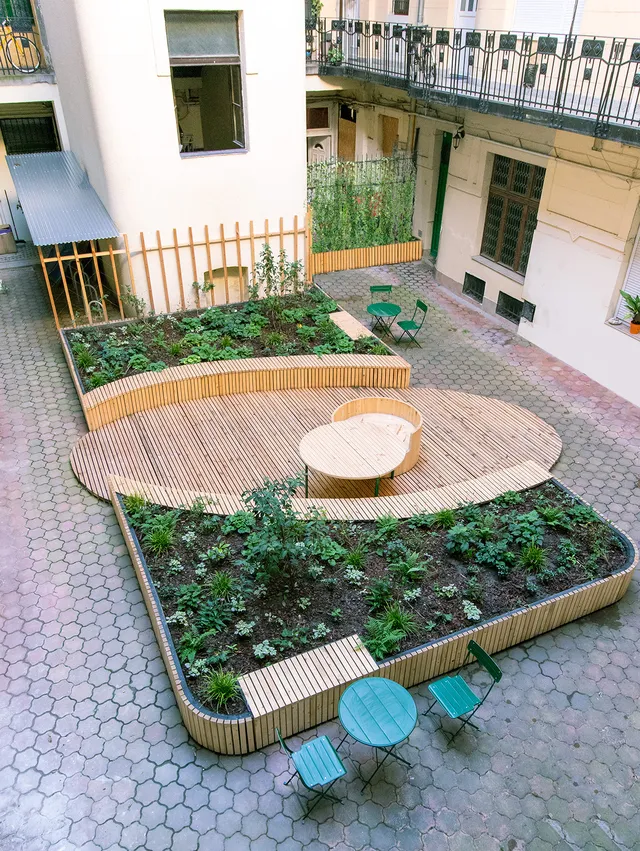 Lujza, the smallest community urban green space in Budapest