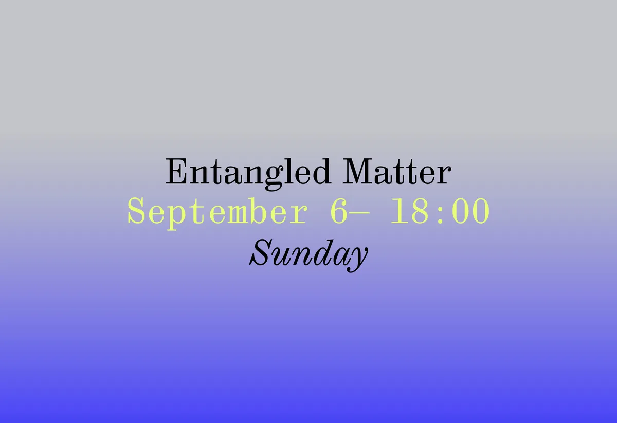 Entangled Matter