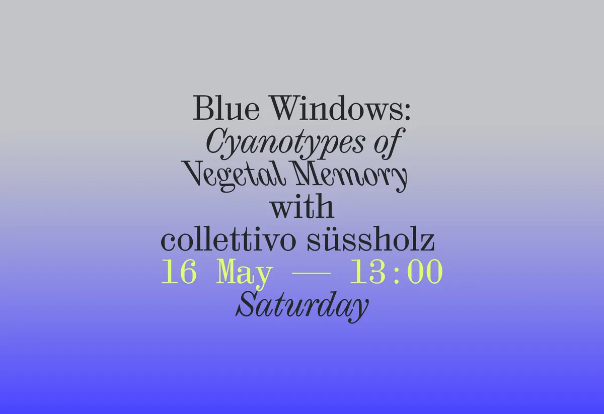 Blue Windows: Cyanotypes of Vegetal Memory with collettivo süssholz